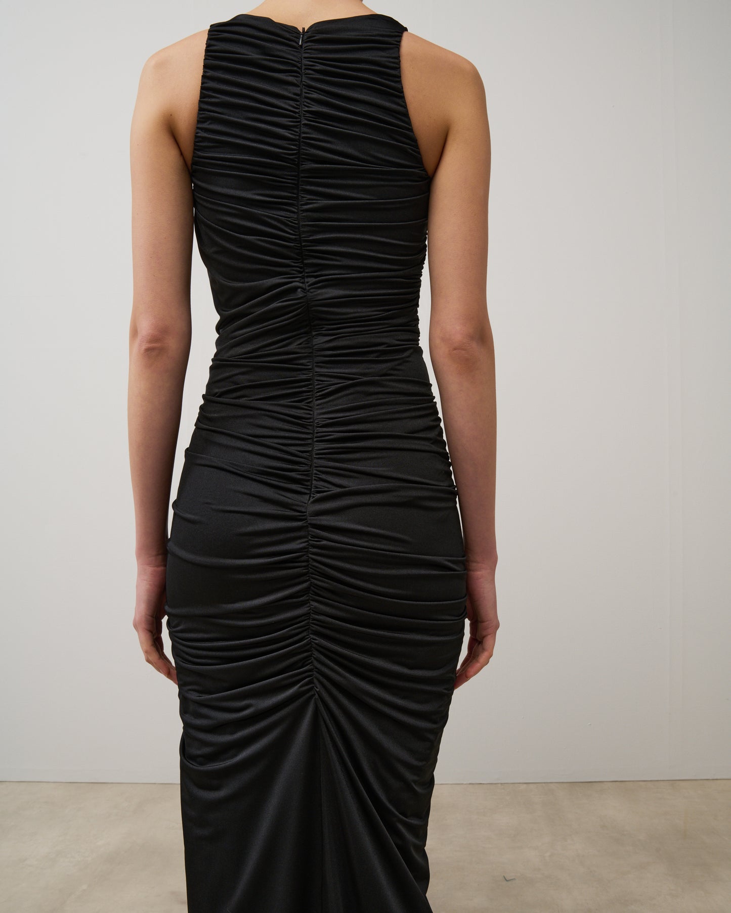 Stelios Koudounaris Ruched Long Jersey Dress