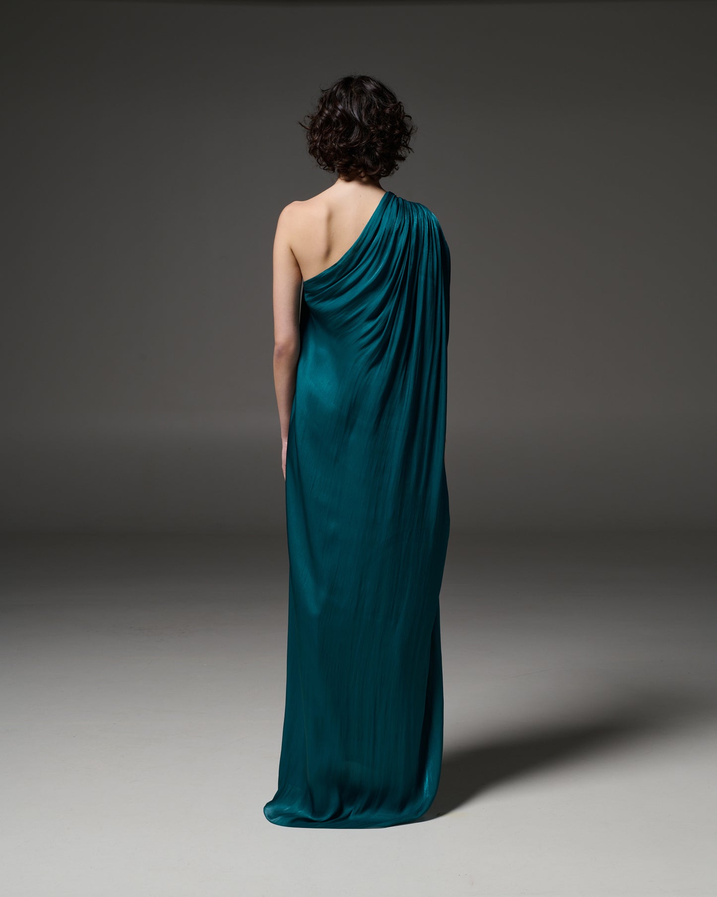 Stelios Koudounaris Oneshoulder Draped Dress