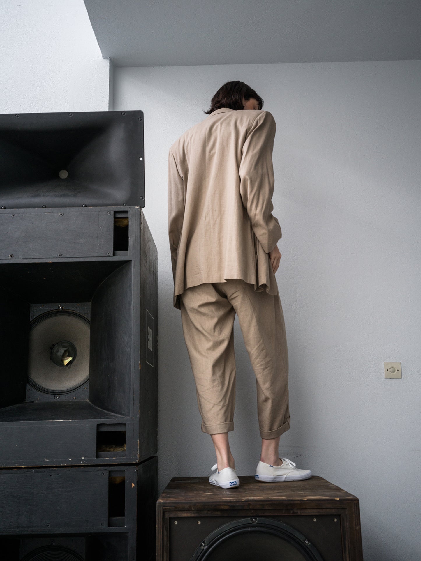 Key Twisted Trousers Beige