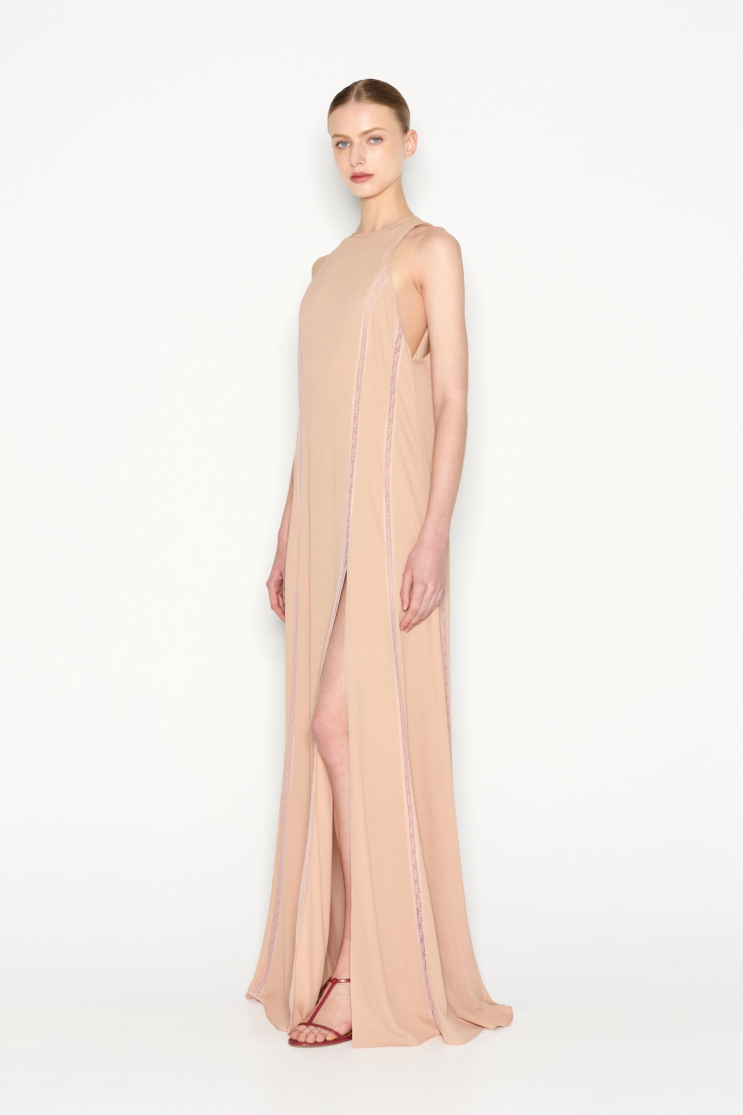 Nadia Rapti Air Long Dress Nude