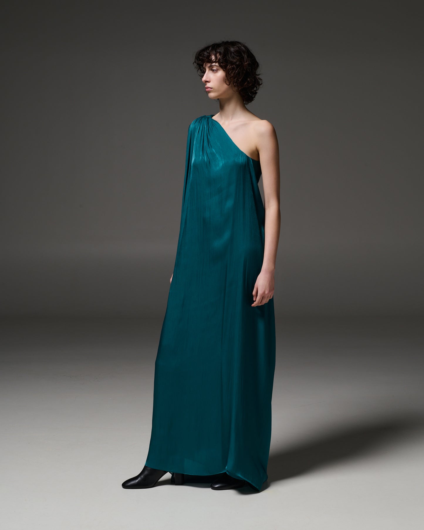 Stelios Koudounaris Oneshoulder Draped Dress