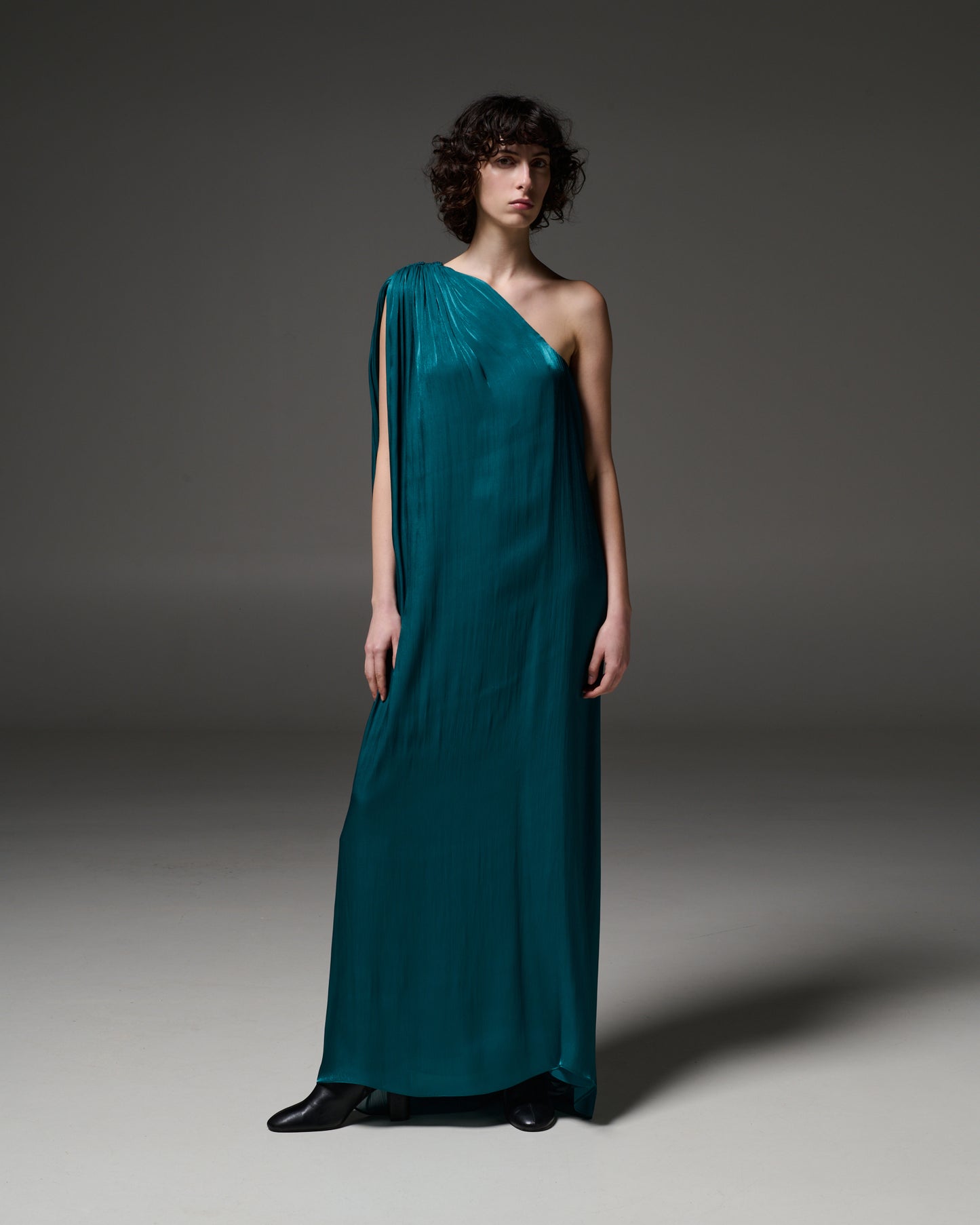 Stelios Koudounaris Oneshoulder Draped Dress