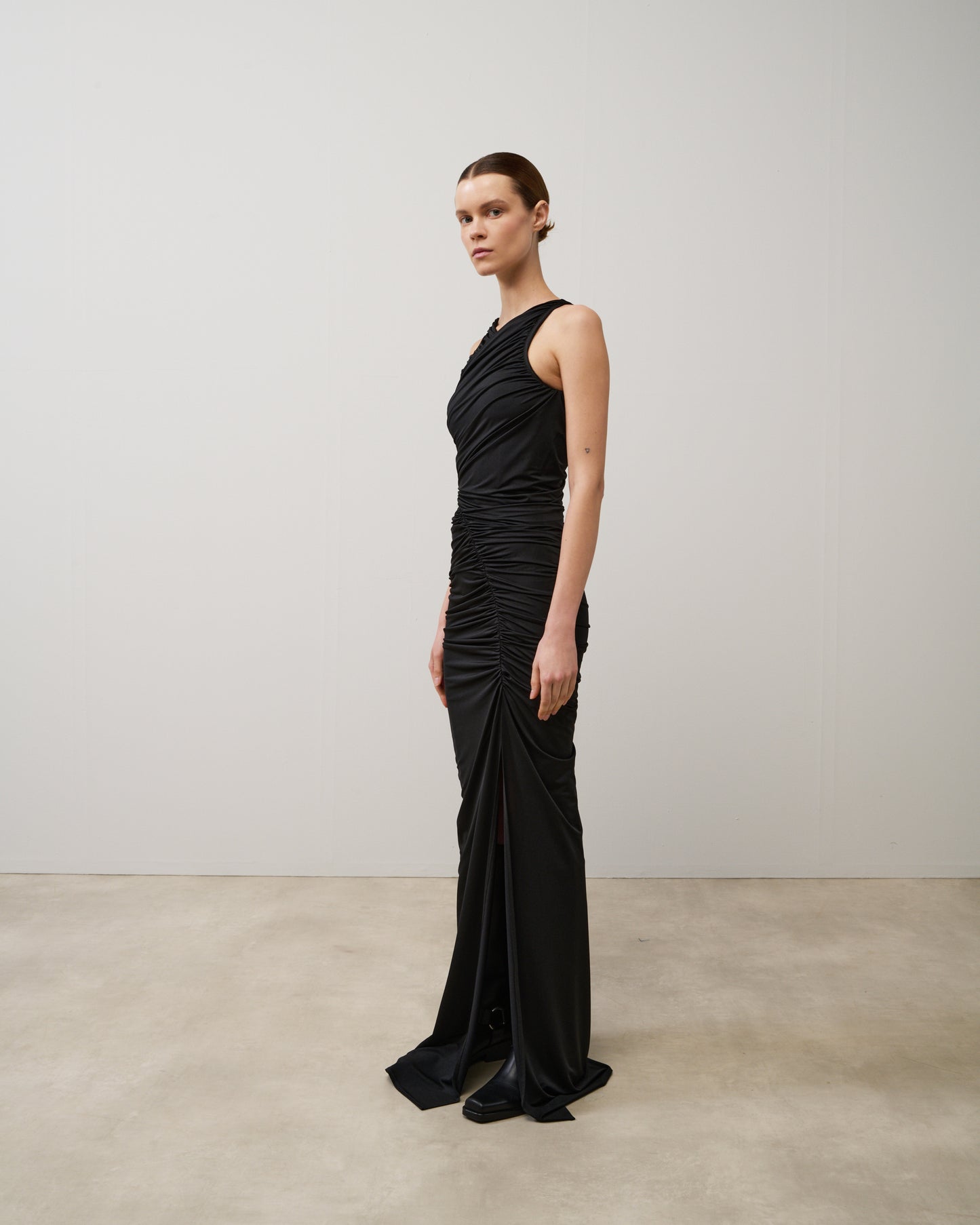 Stelios Koudounaris Ruched Long Jersey Dress