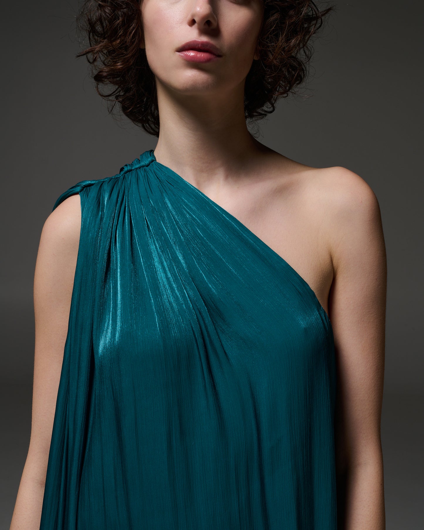 Stelios Koudounaris Oneshoulder Draped Dress