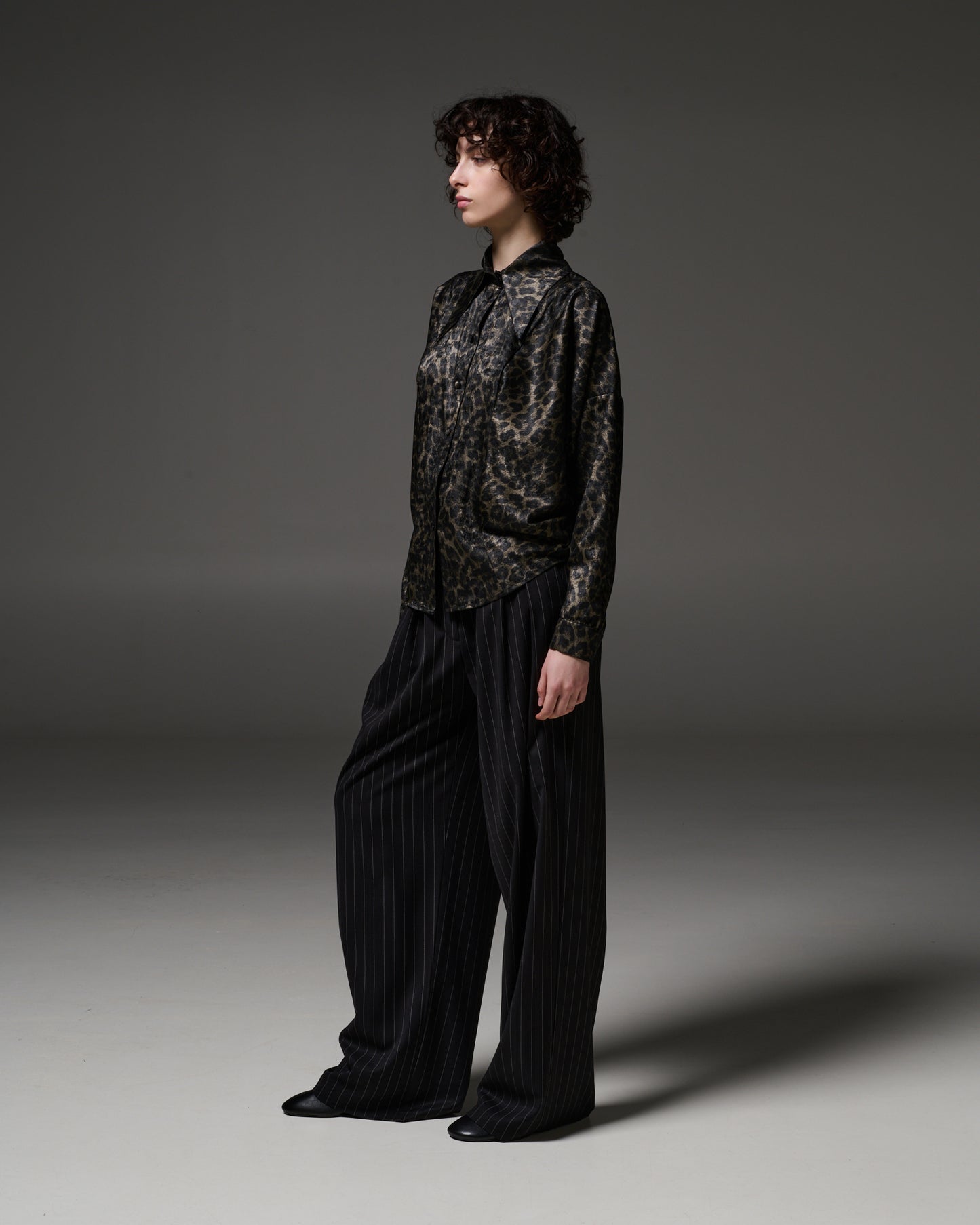 Stelios Koudounaris Animal Print Oversized Shirt