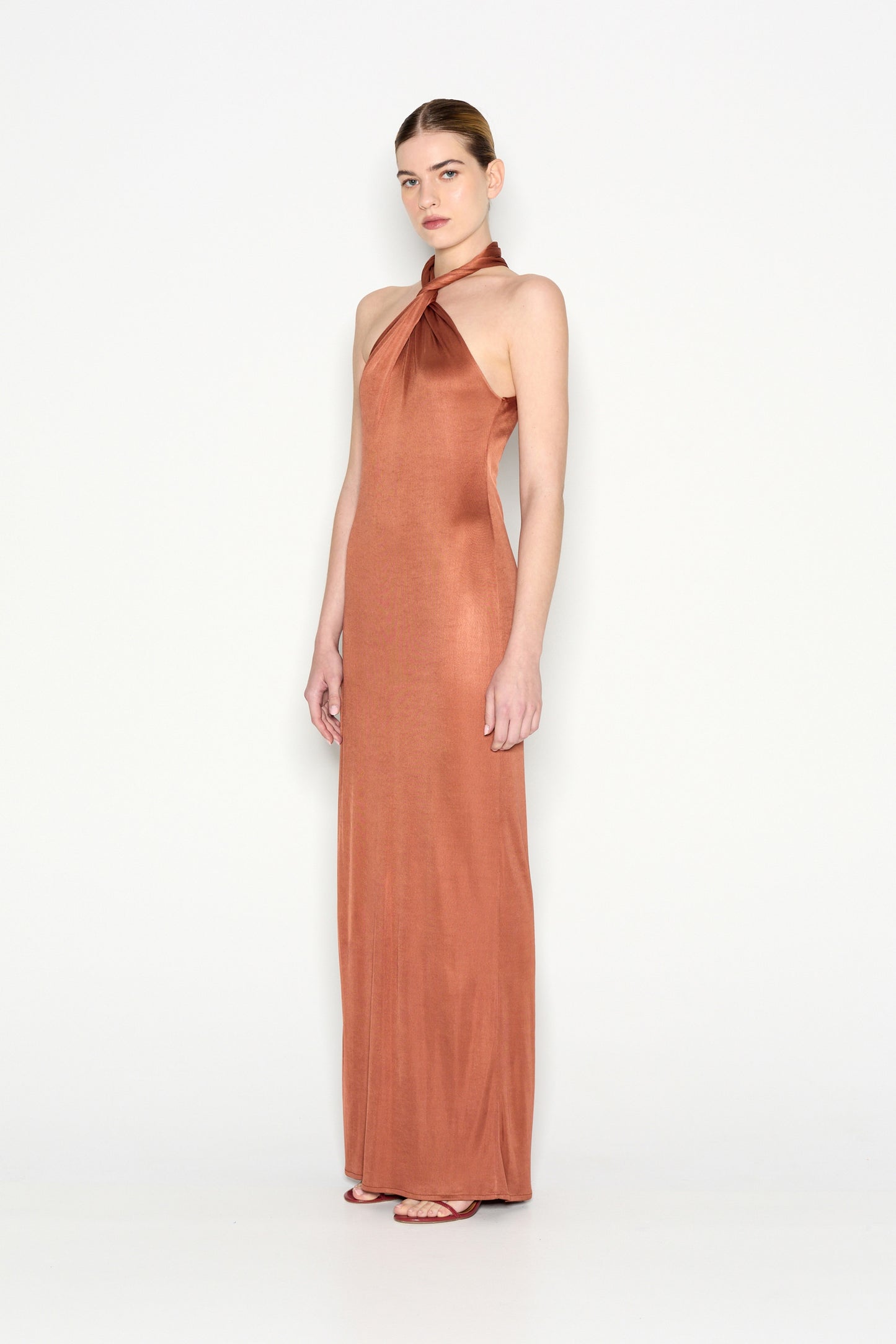 Nadia Rapti Fiesta Long Dress Bronze