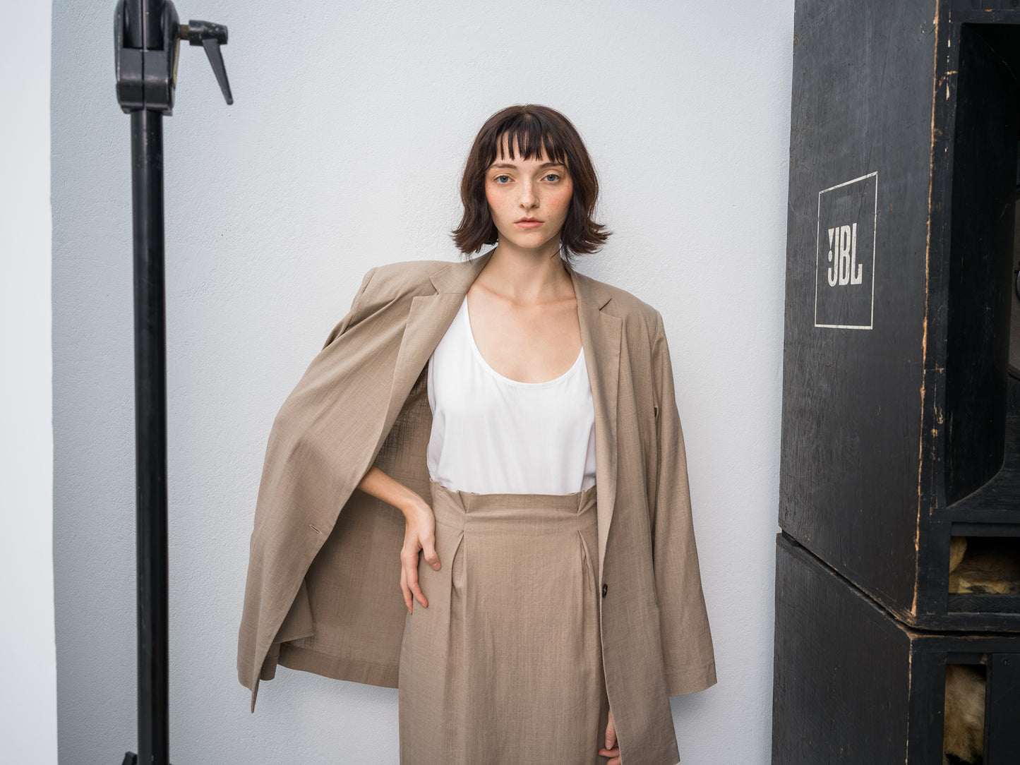 Key Paper Skirt Beige