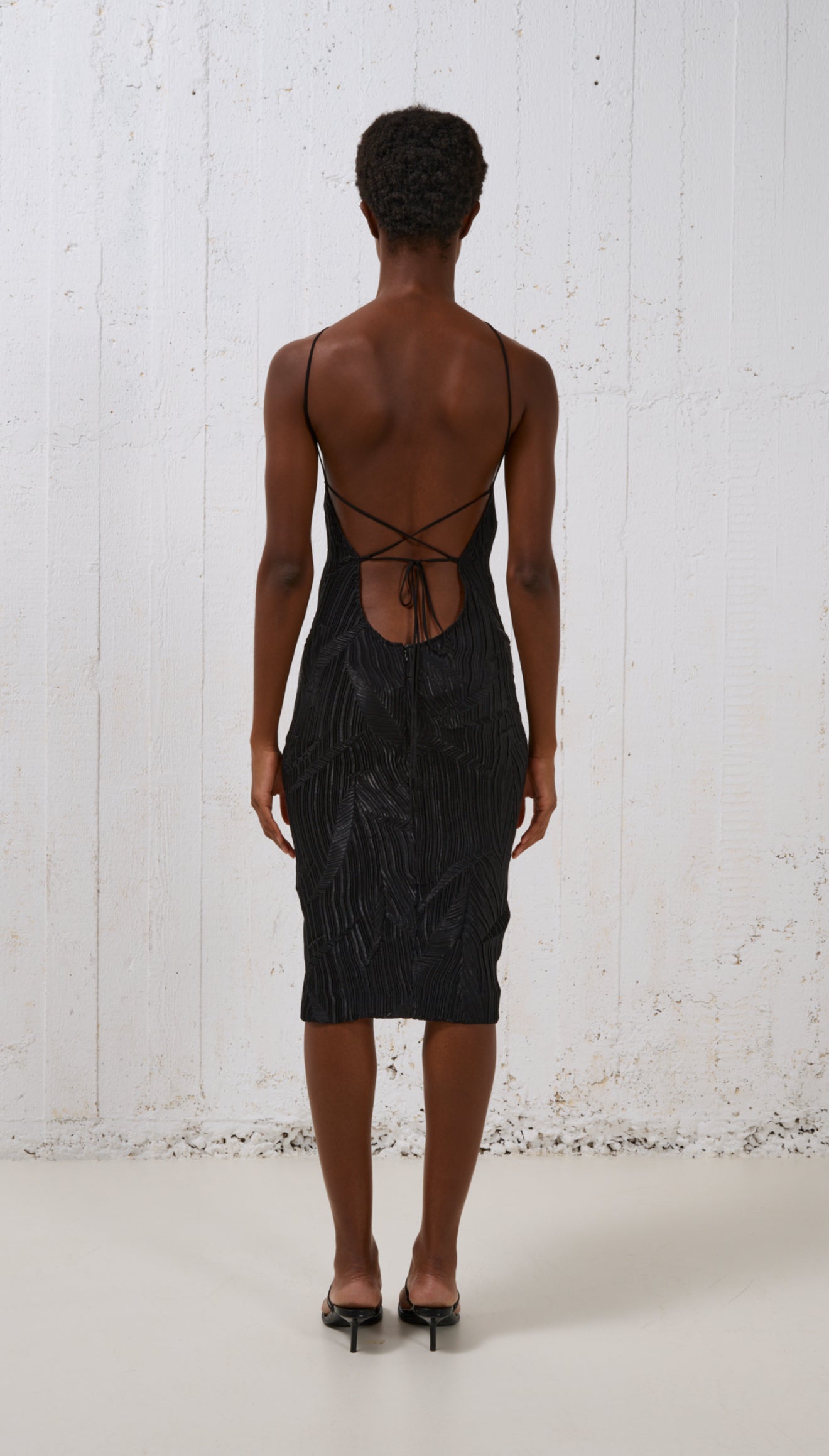 Stelios Koudounaris Crinkled Plisse Dress