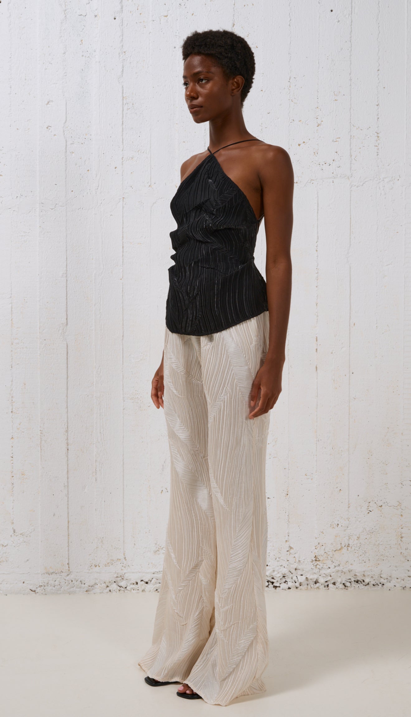 Stelios Koudounaris Crinkled Plisse Trousers