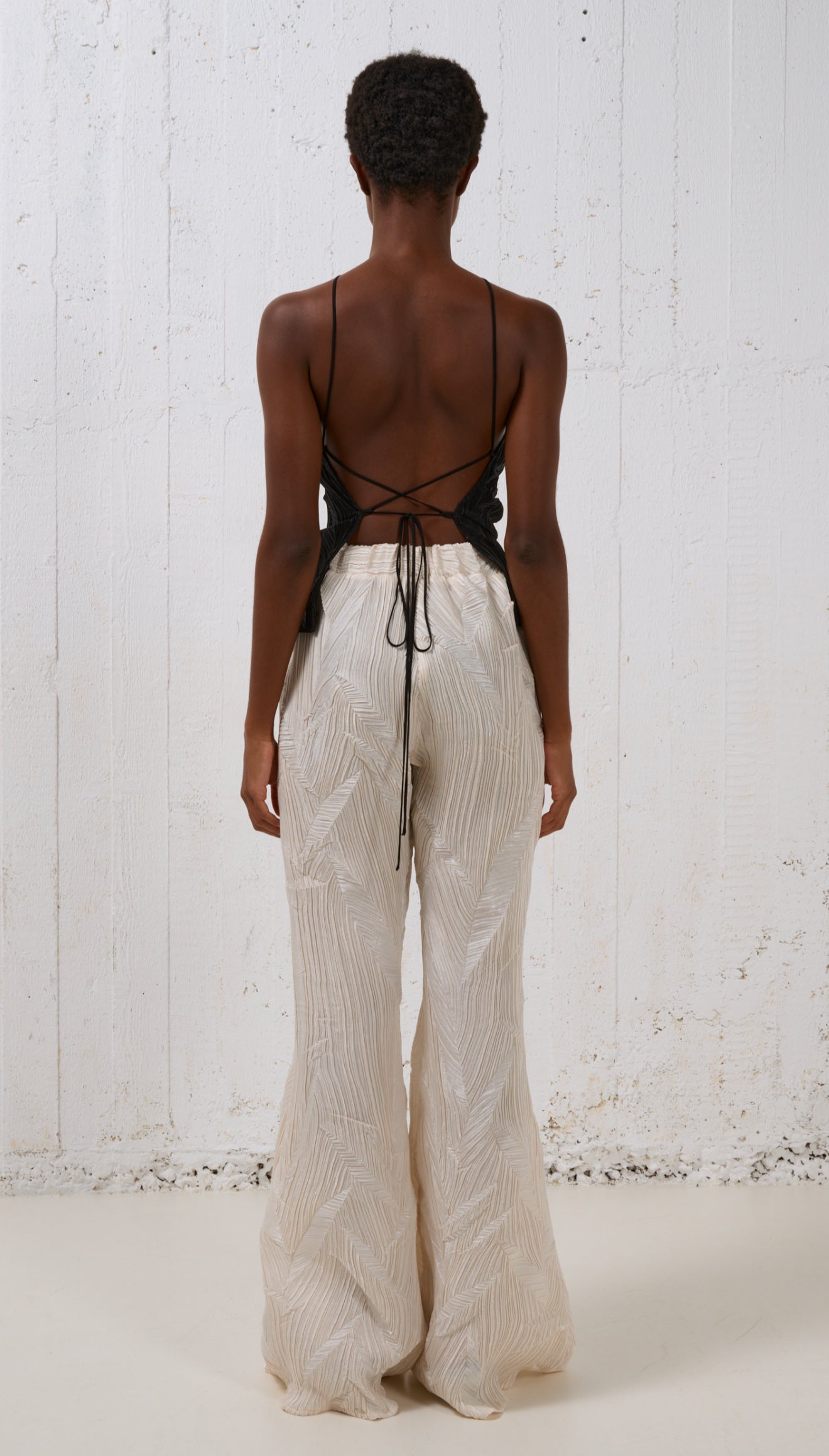 Stelios Koudounaris Crinkled Plisse Trousers