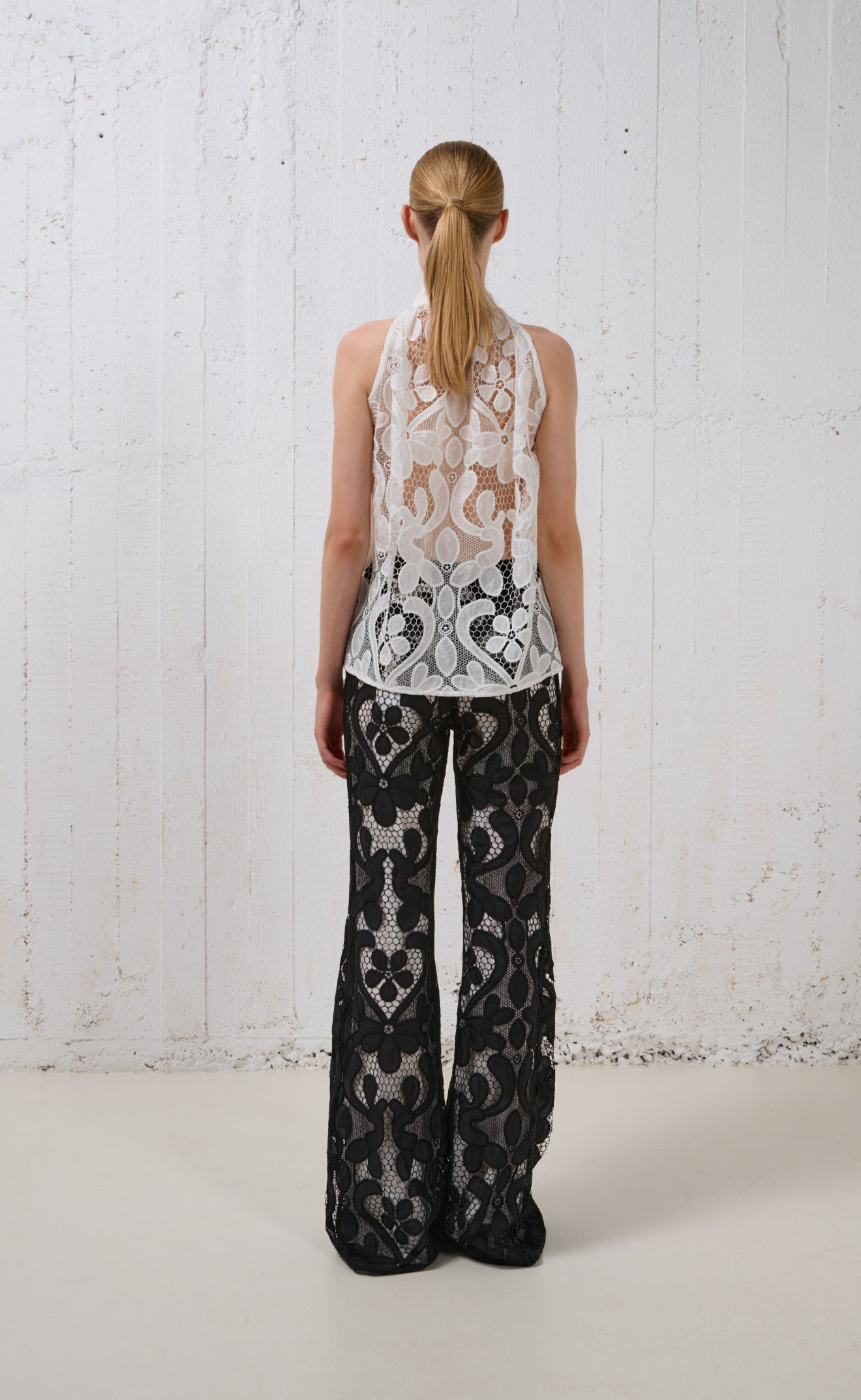 Stelios Koudounaris Lace Flared Trousers