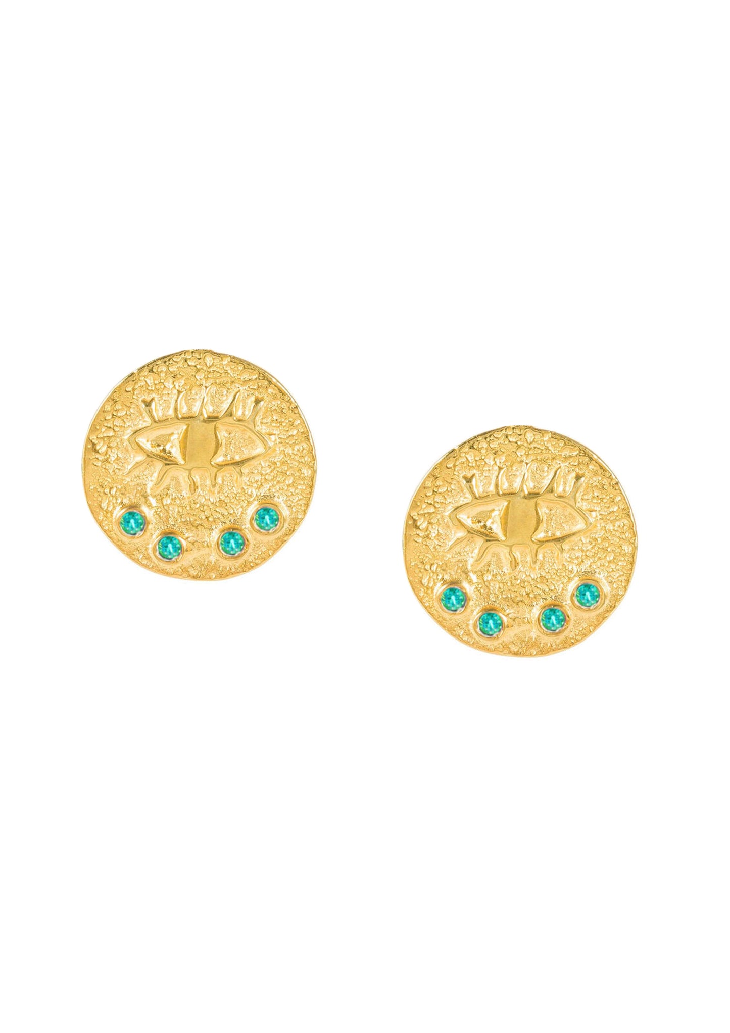 Hermina Kressida Small Pin Earrings Gold Plated
