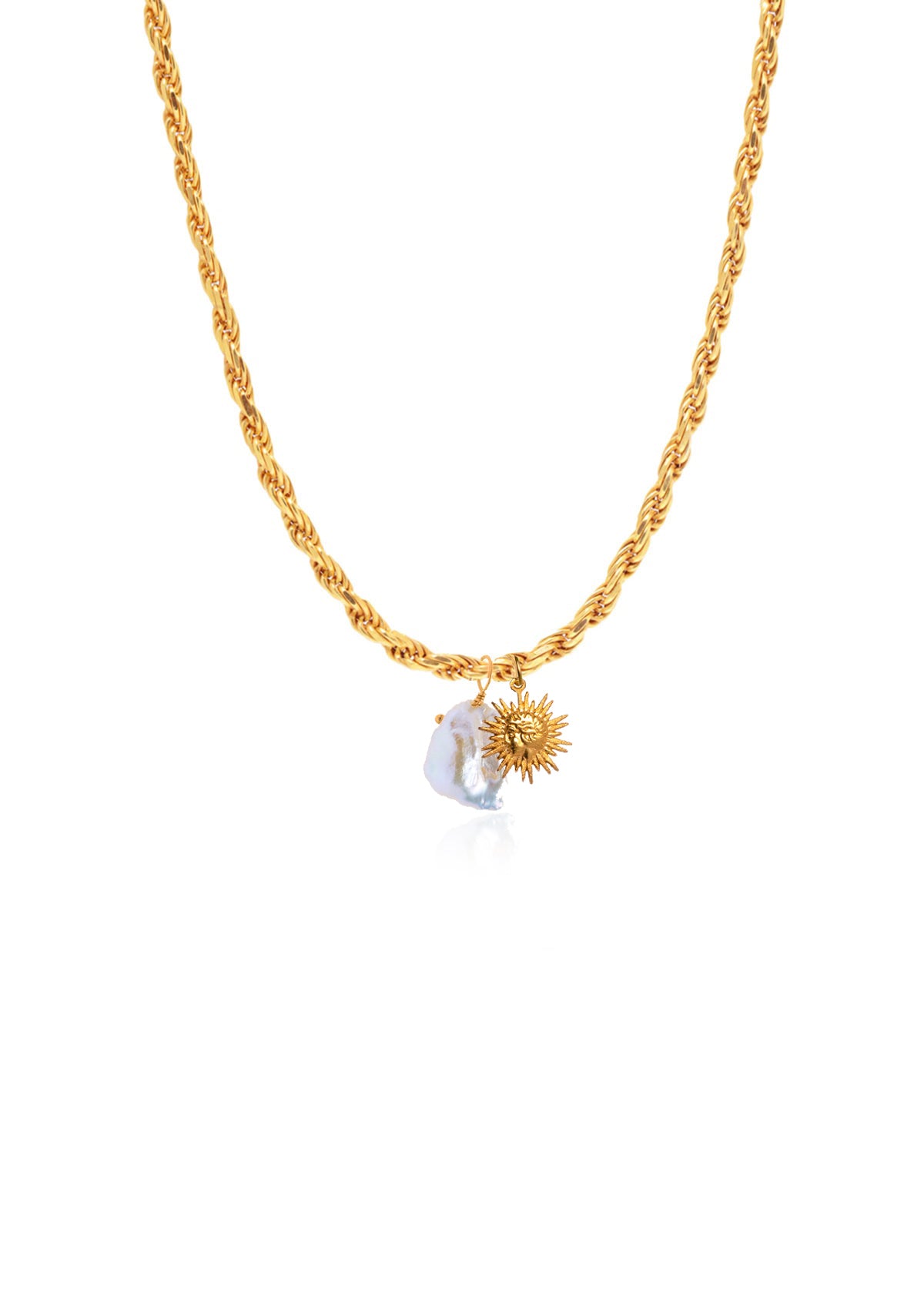 Hermina Sun In The Cloud Necklace Gold Plated