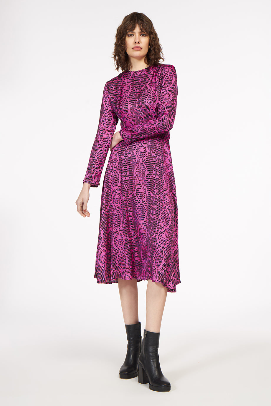 AnnieP Eliza Dress Snake Pink
