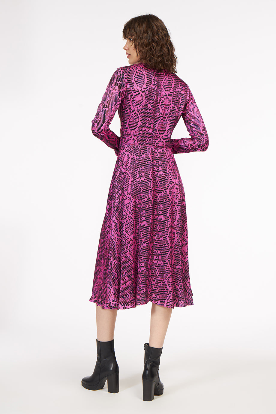 AnnieP Eliza Dress Snake Pink