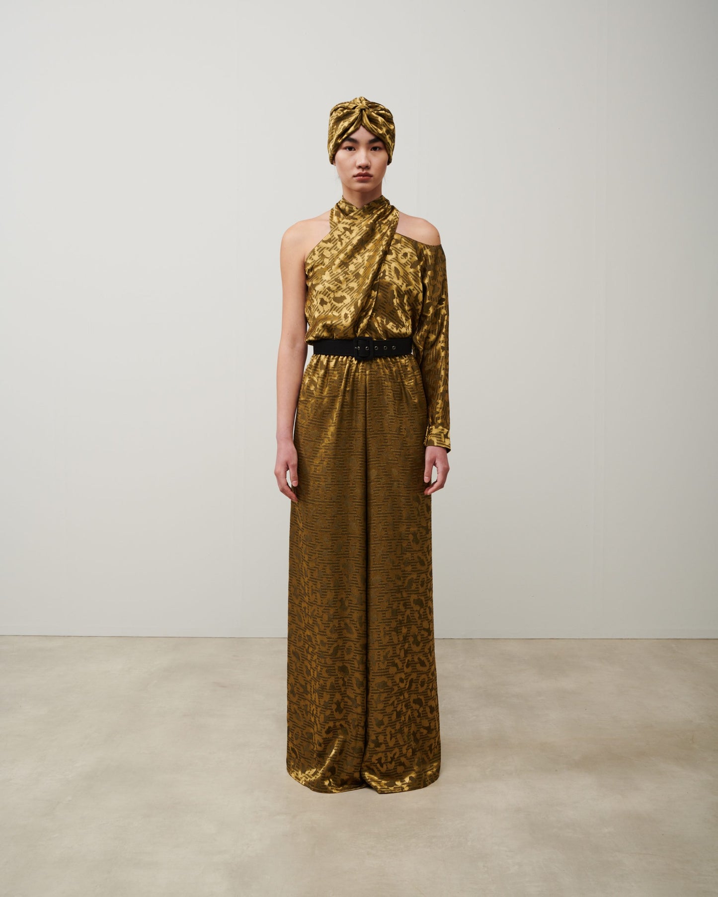 Stelios Koudounaris Crossed Neck Jumpsuit