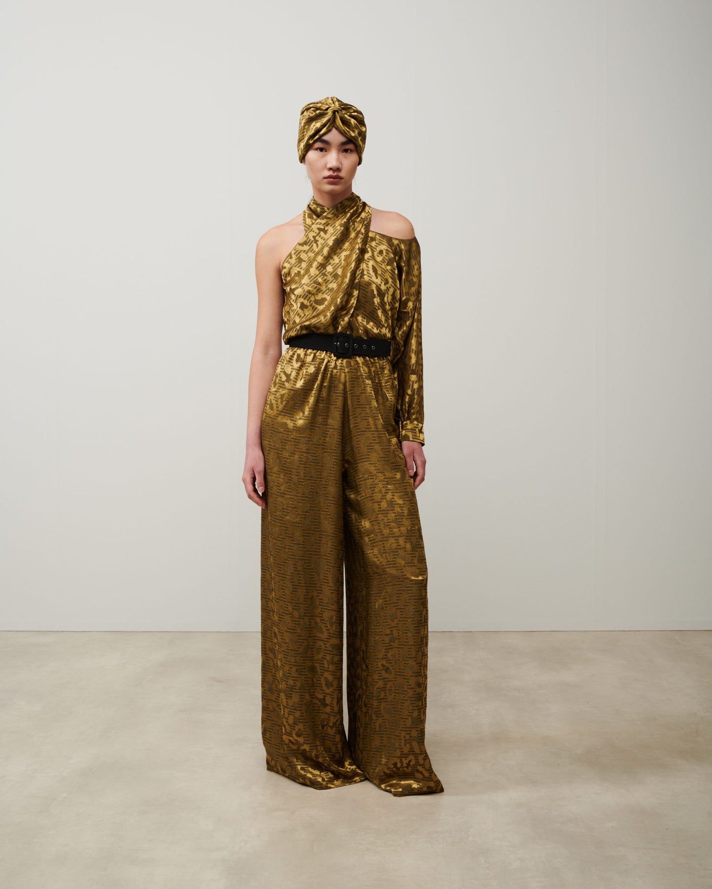 Stelios Koudounaris Crossed Neck Jumpsuit