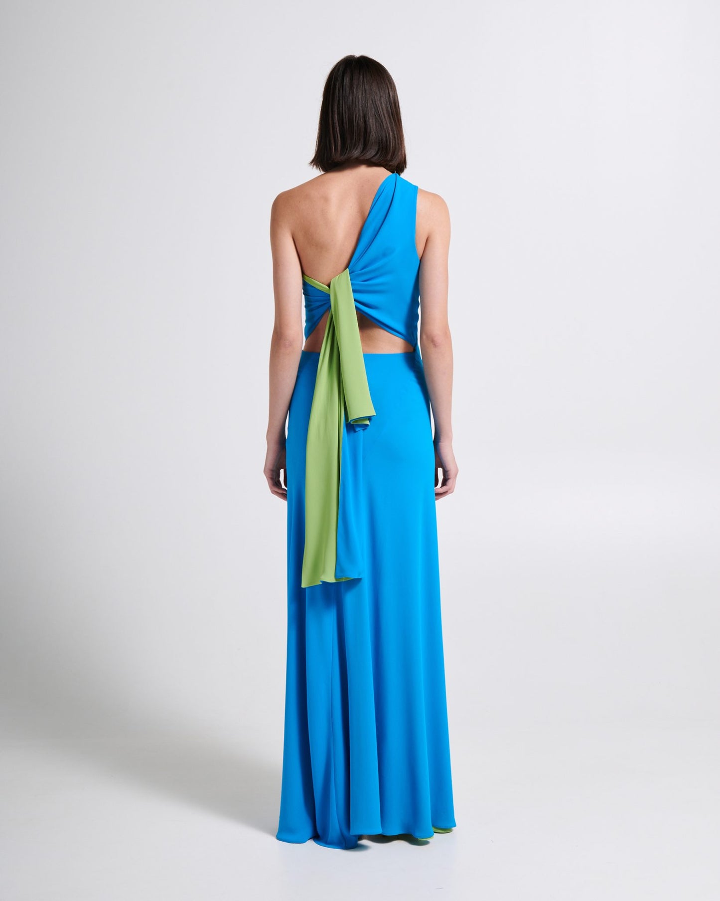 Stelios Koudounaris Back Bow Bias Cut Dress