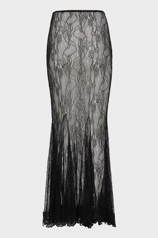 Nadia Rapti Veil Maxi Skirt Black