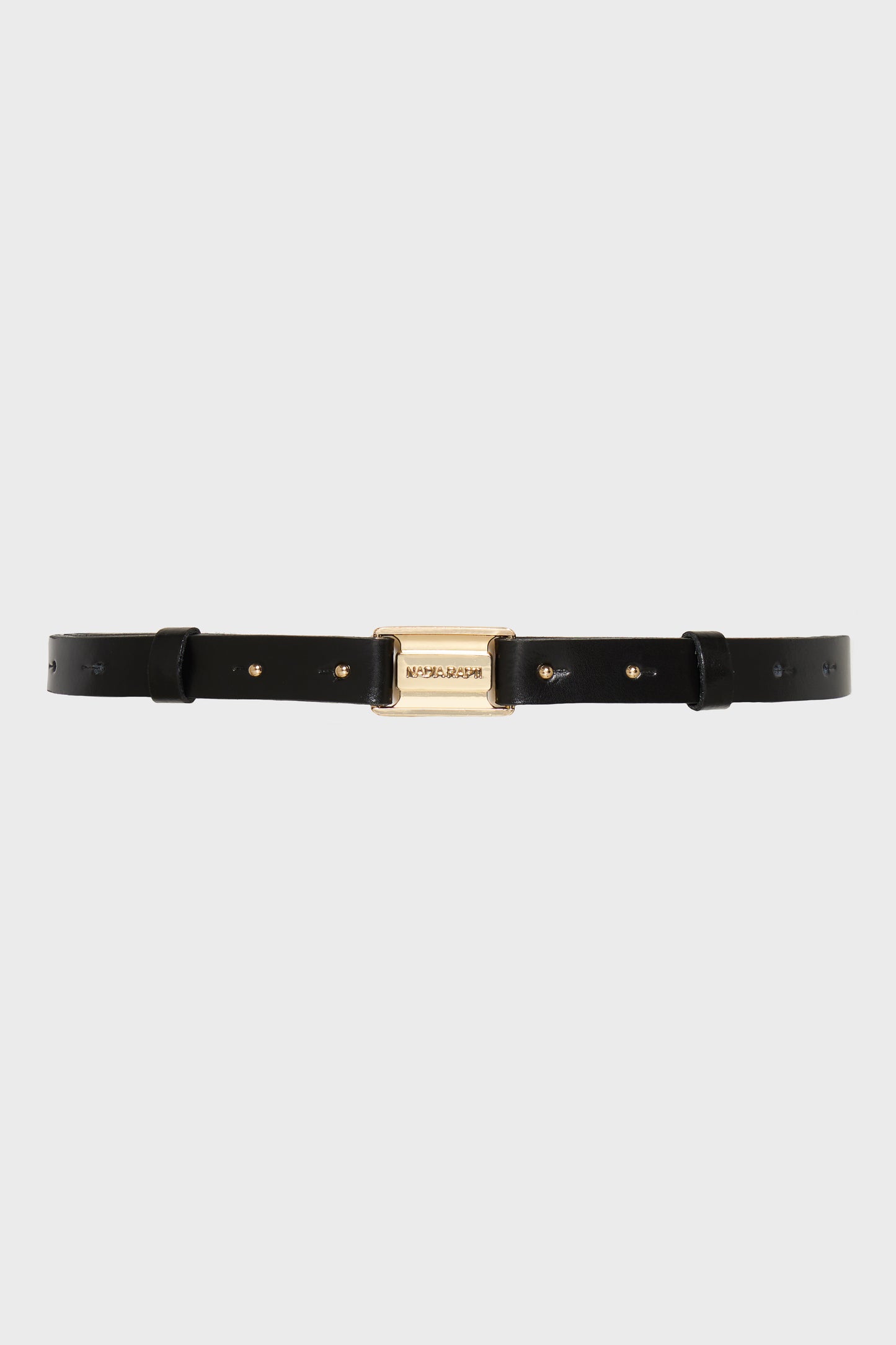 Nadia Rapti Simone Leather Belt Black