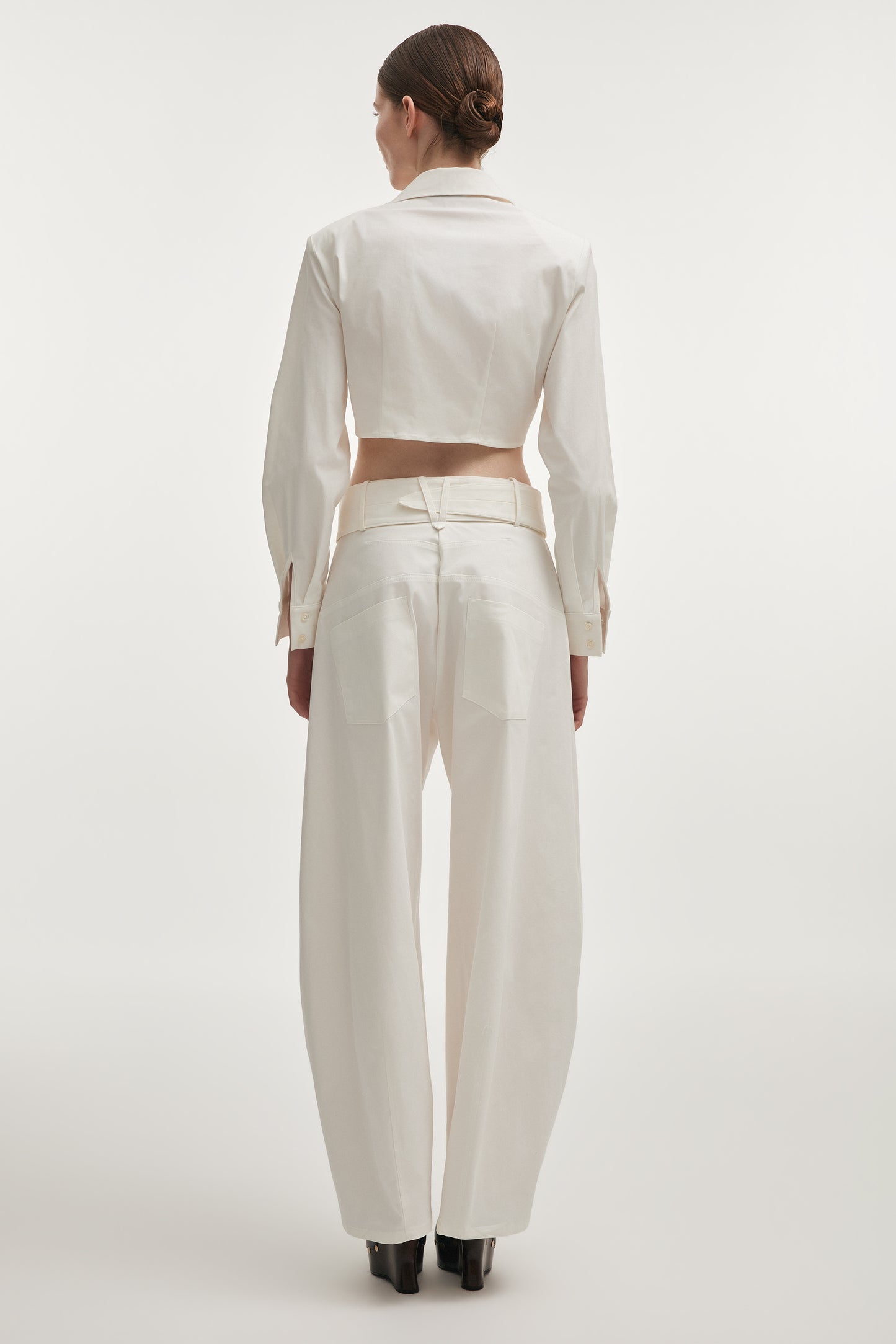 Nadia Rapti Pure Crop Shirt White