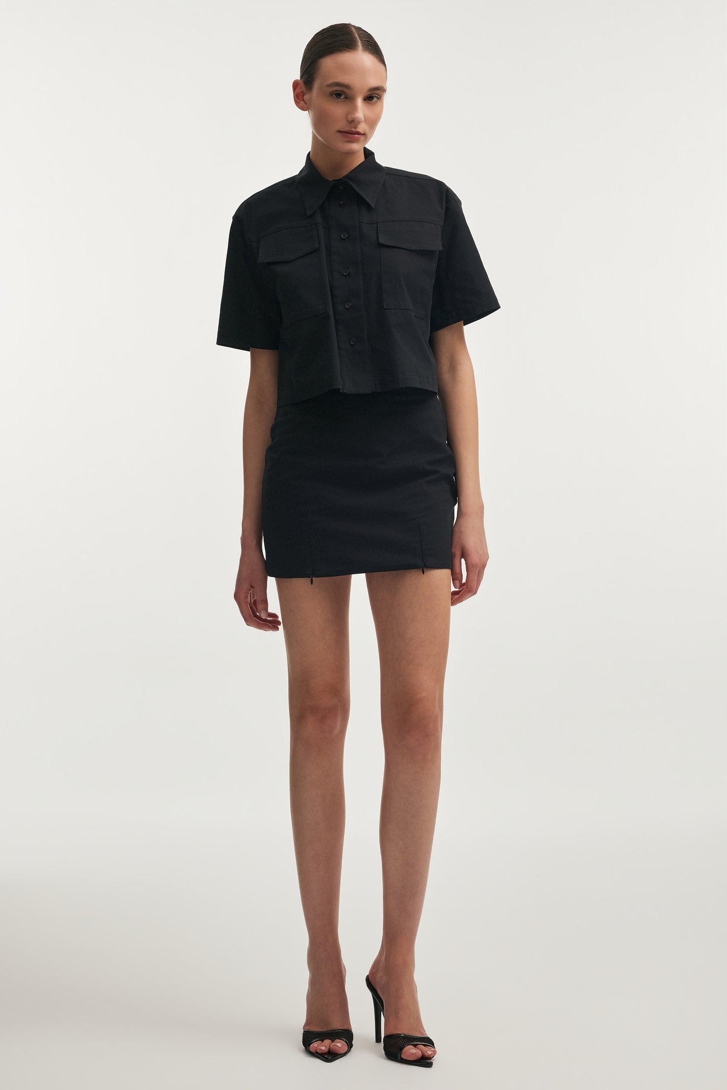 Nadia Rapti Still Life Mini Skirt Black