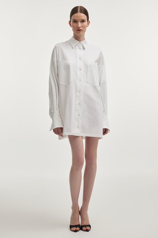 Nadia Rapti Stiil Life Shirt Dress White