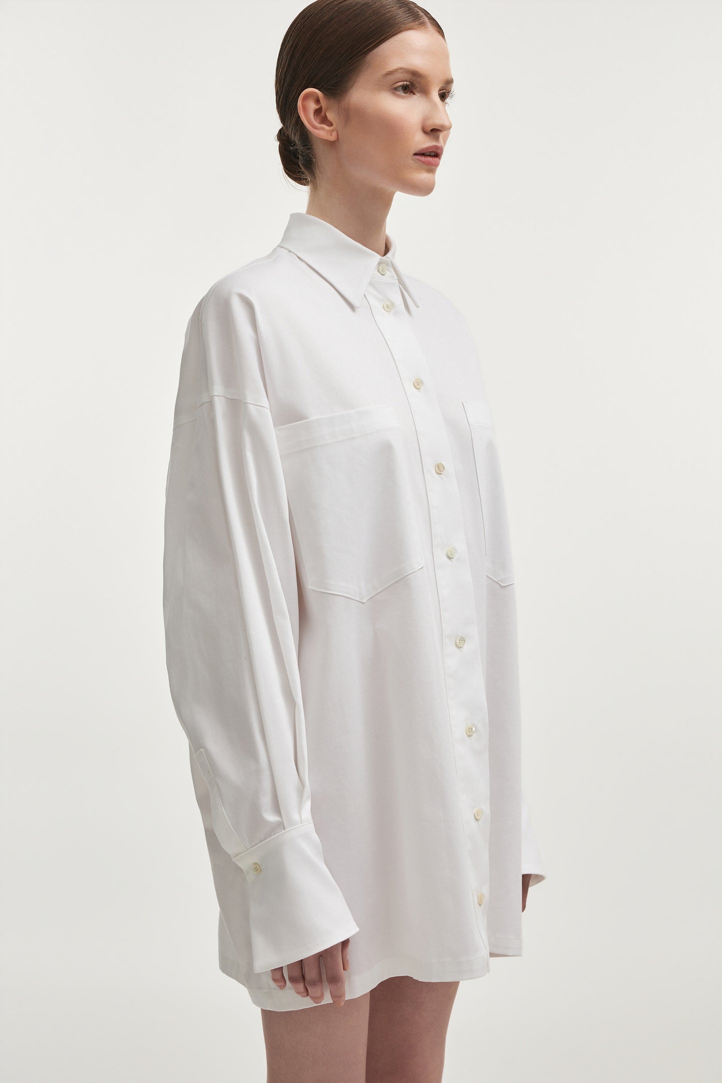 Nadia Rapti Stiil Life Shirt Dress White