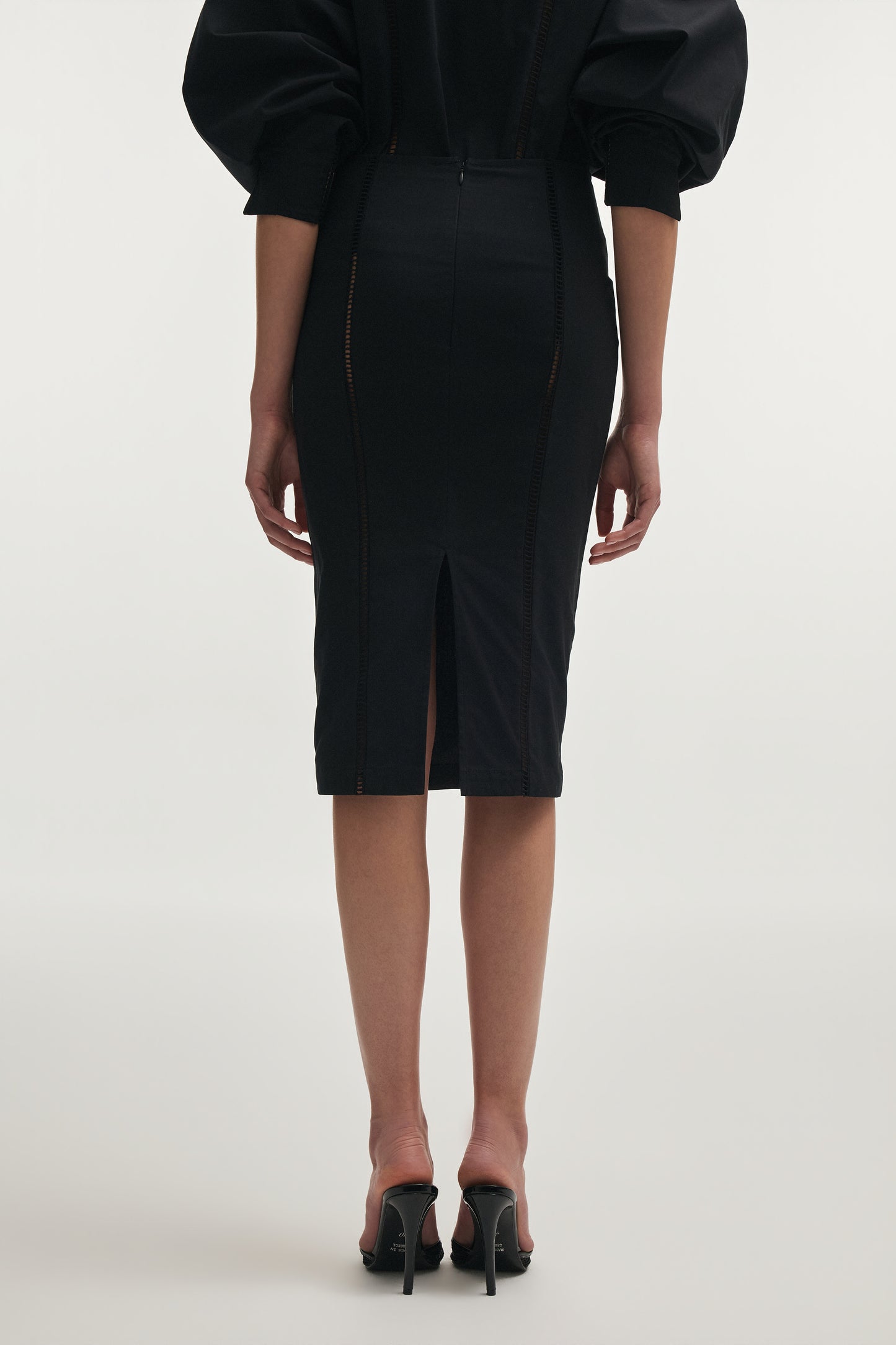 Nadia Rapti Dama Midi Skirt Black