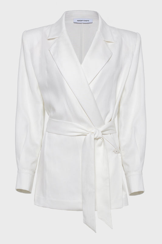 Nadia Rapti Leticia Blazer Dress White