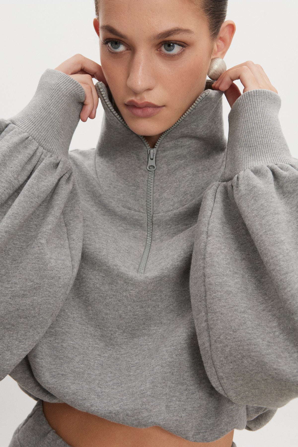 Nadia Rapti Zen Blouse Grey Melange