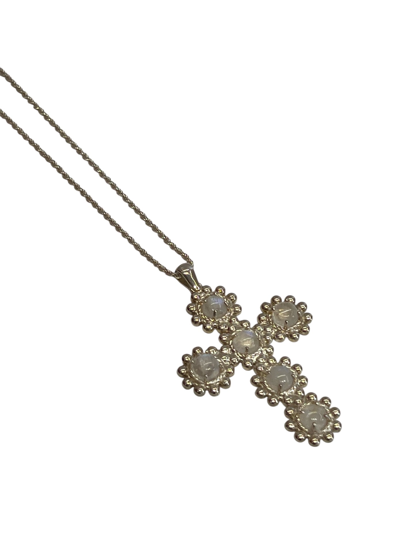 Delina Agnes Moonstone Silver Necklace