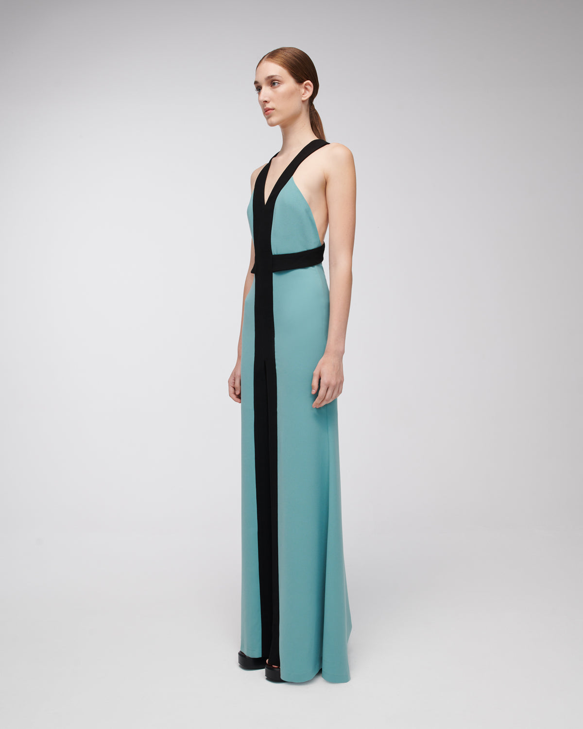 Stelios Koudounaris Crossed Back Long Dress