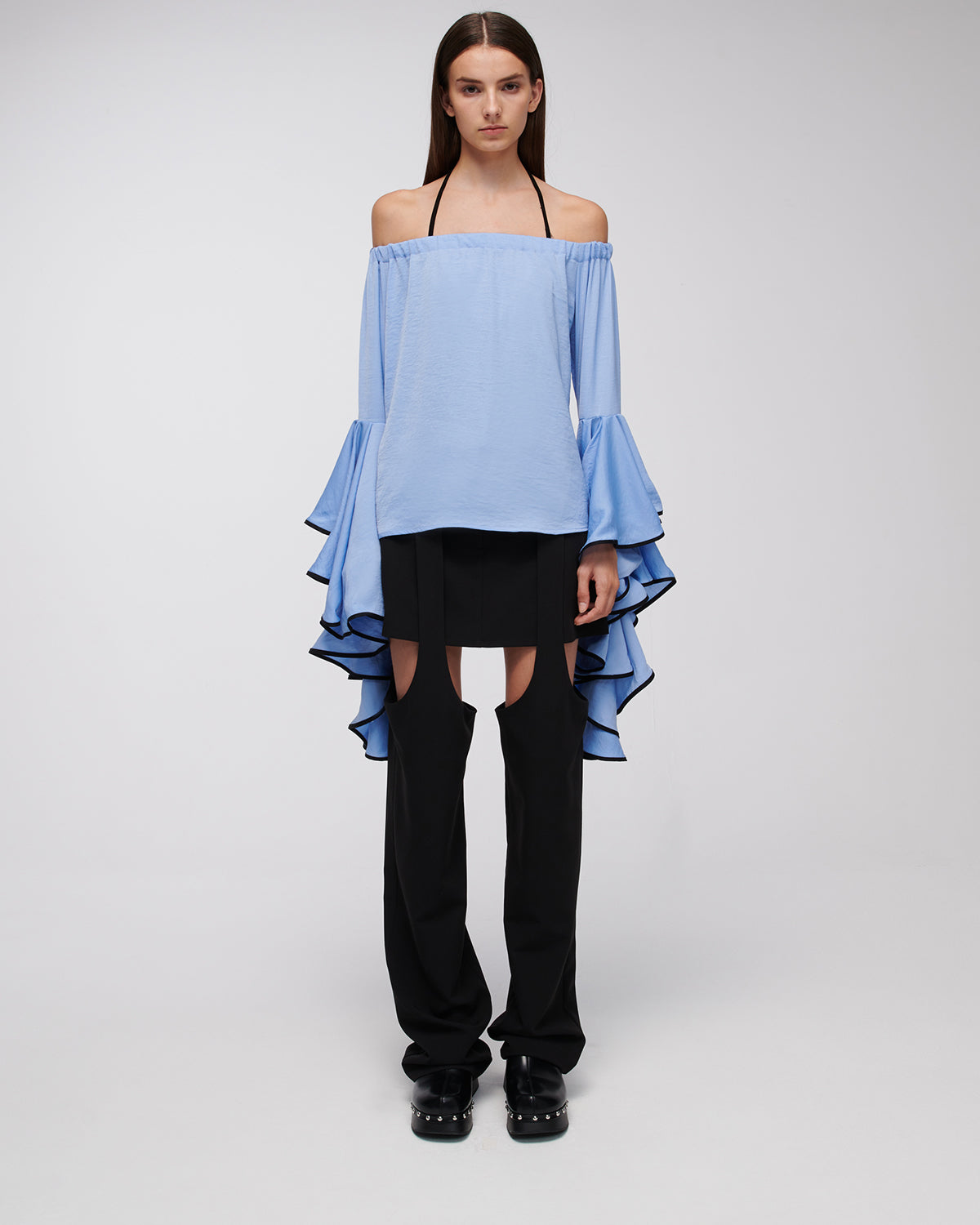 Stelios Koudounaris Vollants Sleeves Blouse