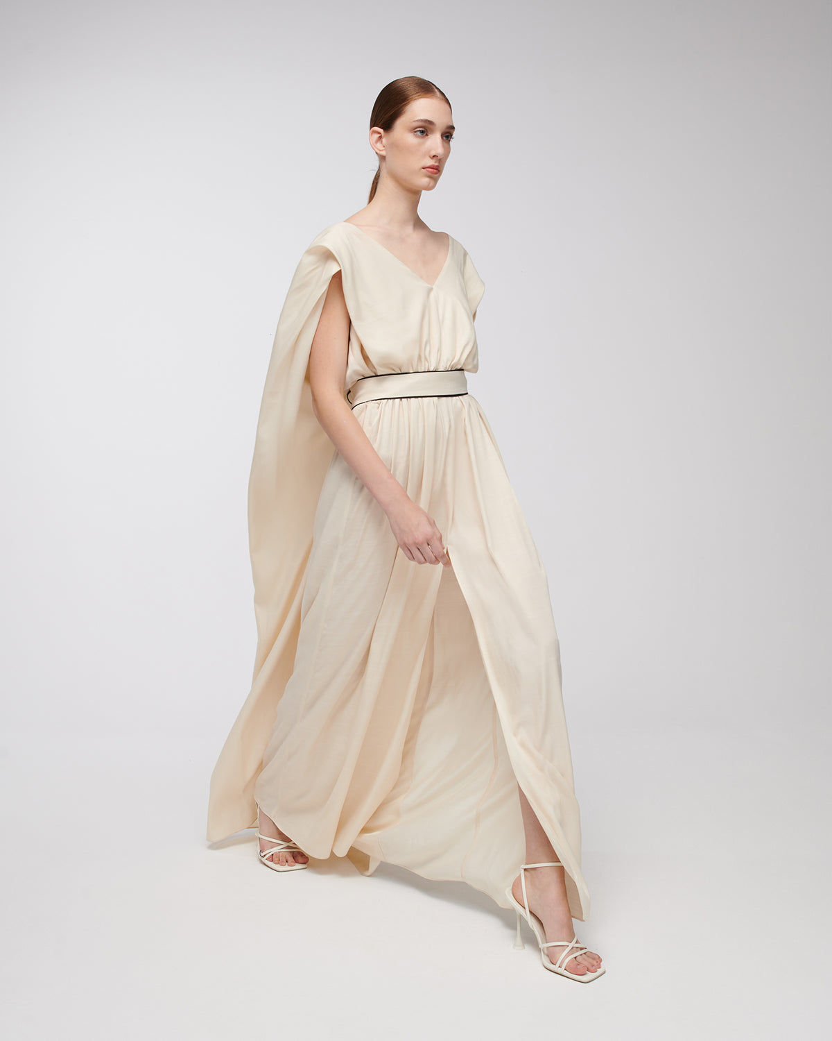 Stelios Koudounaris Cape Long Dress