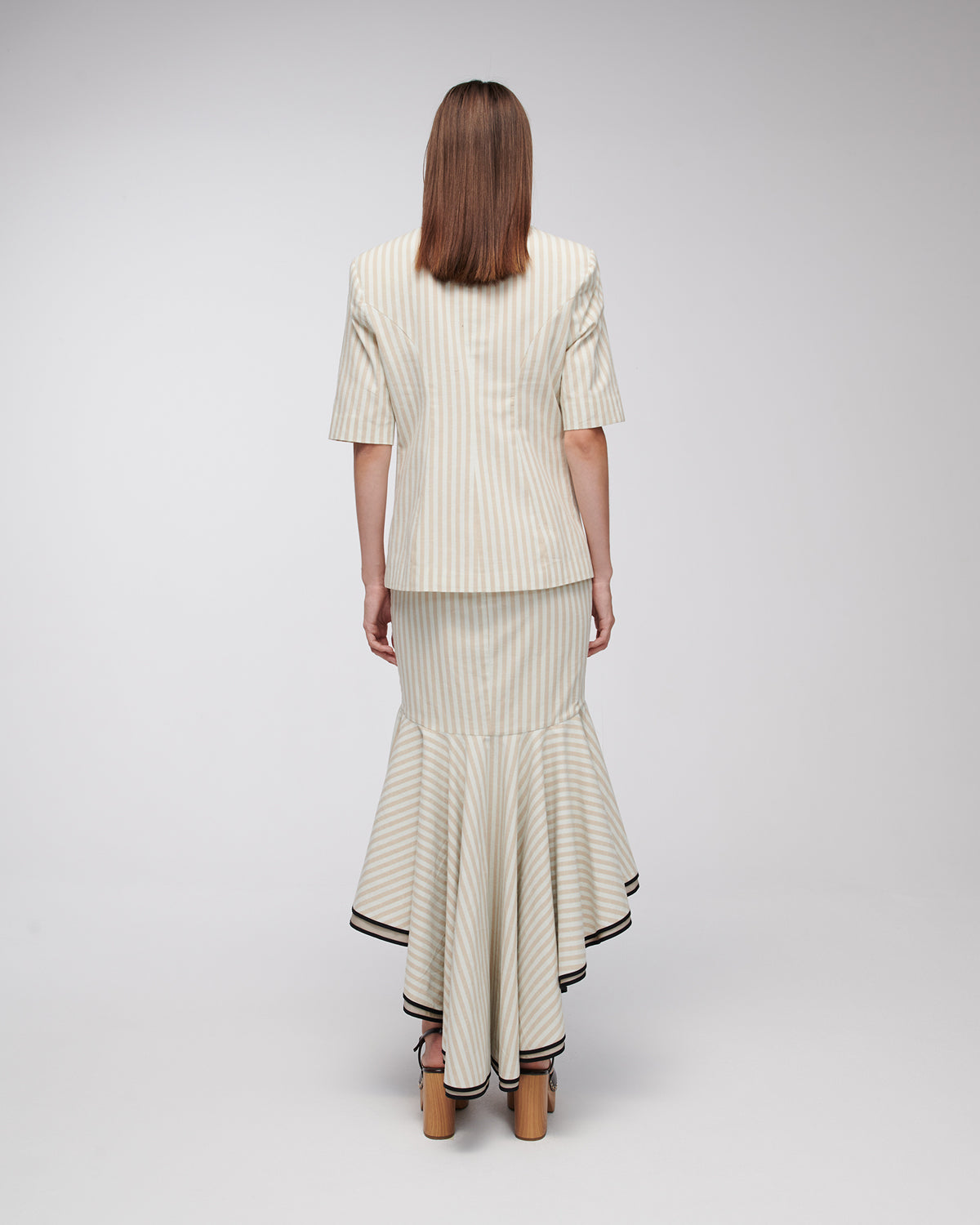Stelios Koudounaris Stripy Short Sleeve Blazer