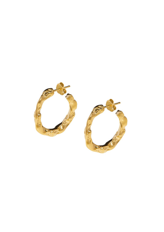 Hermina Full Moon Hoops Sterling Silver