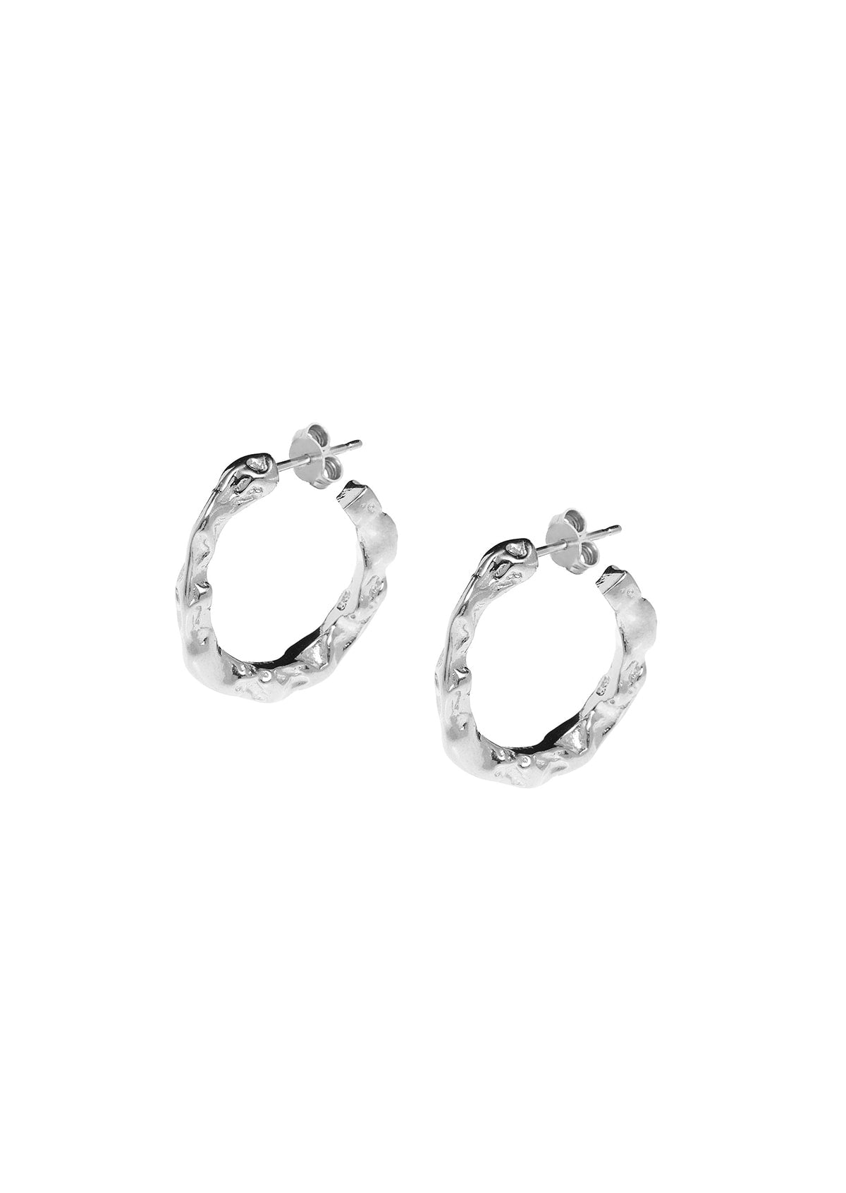 Hermina Full Moon Hoops Sterling Silver