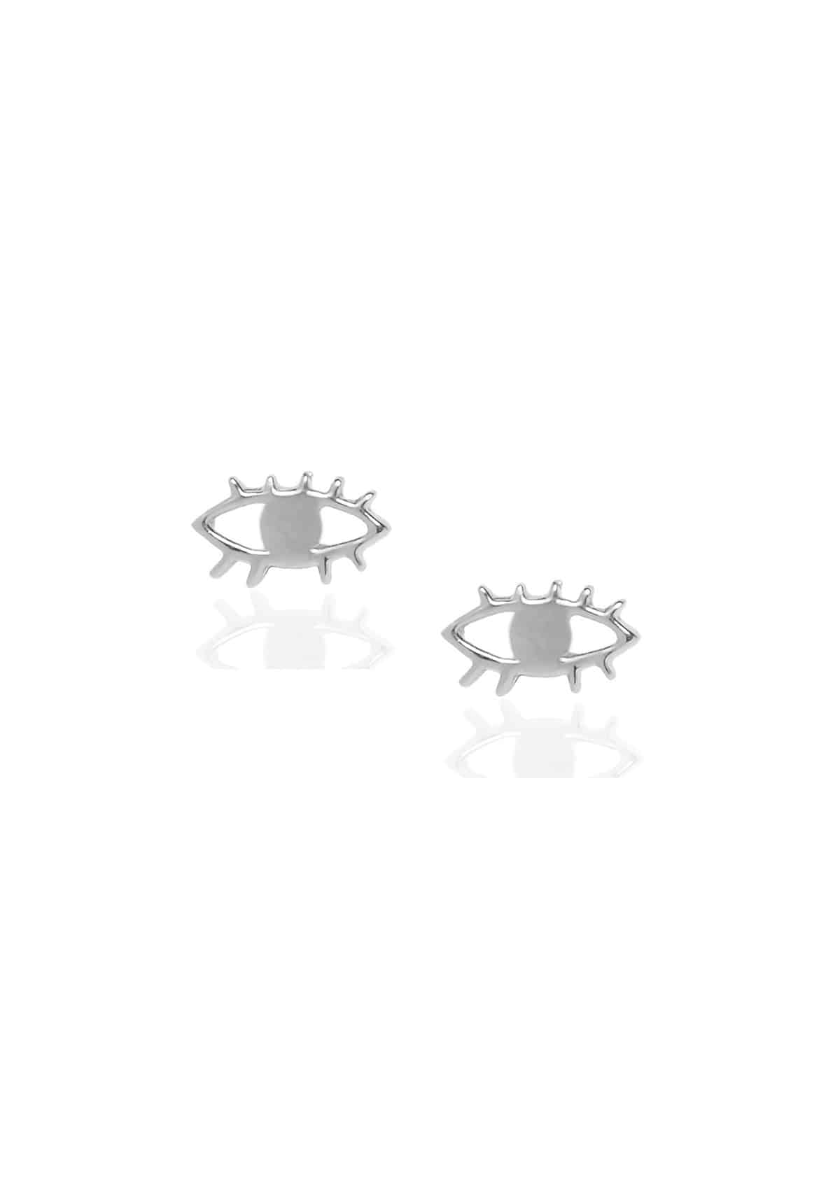 Hermina Tiny Eye Studs Sterling Silver