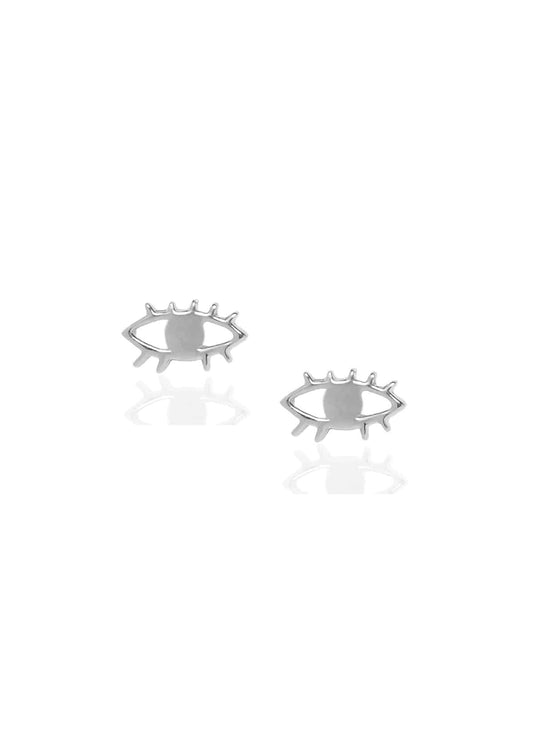 Hermina Tiny Eye Studs Sterling Silver