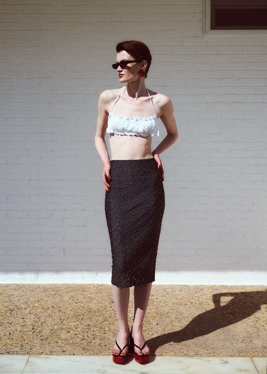 Nadia Rapti Black Pearl Black Skirt