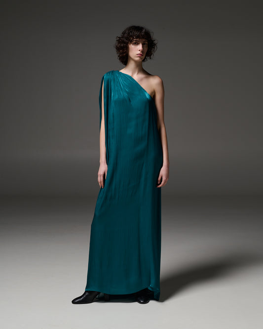 Stelios Koudounaris Oneshoulder Draped Dress