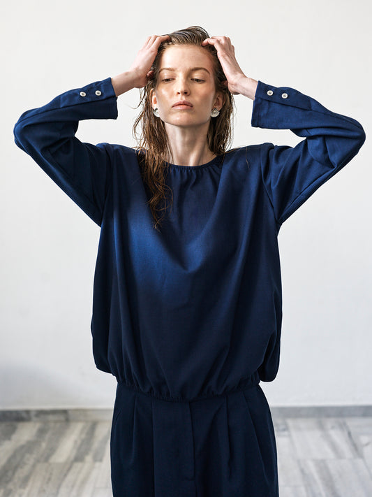Key Pepple Blouse Royal Azure