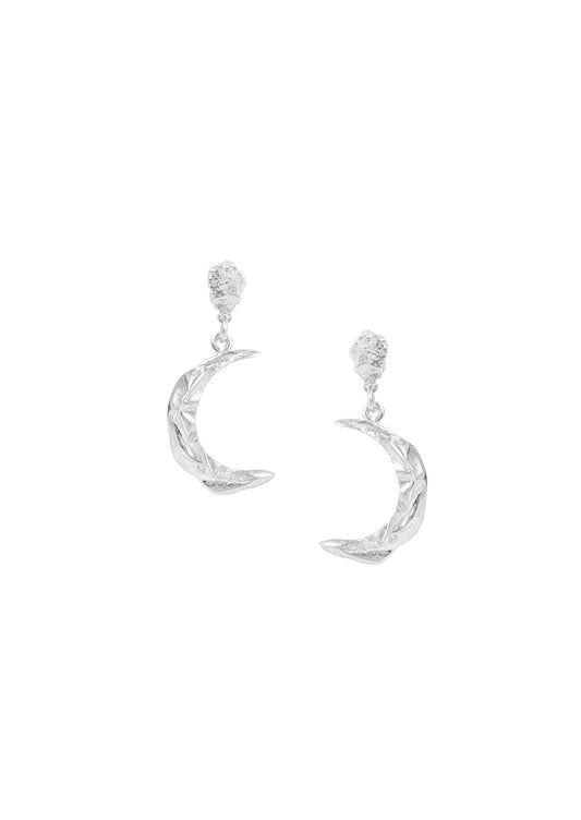 Hermina Melies Moon Earrings Sterling Silver