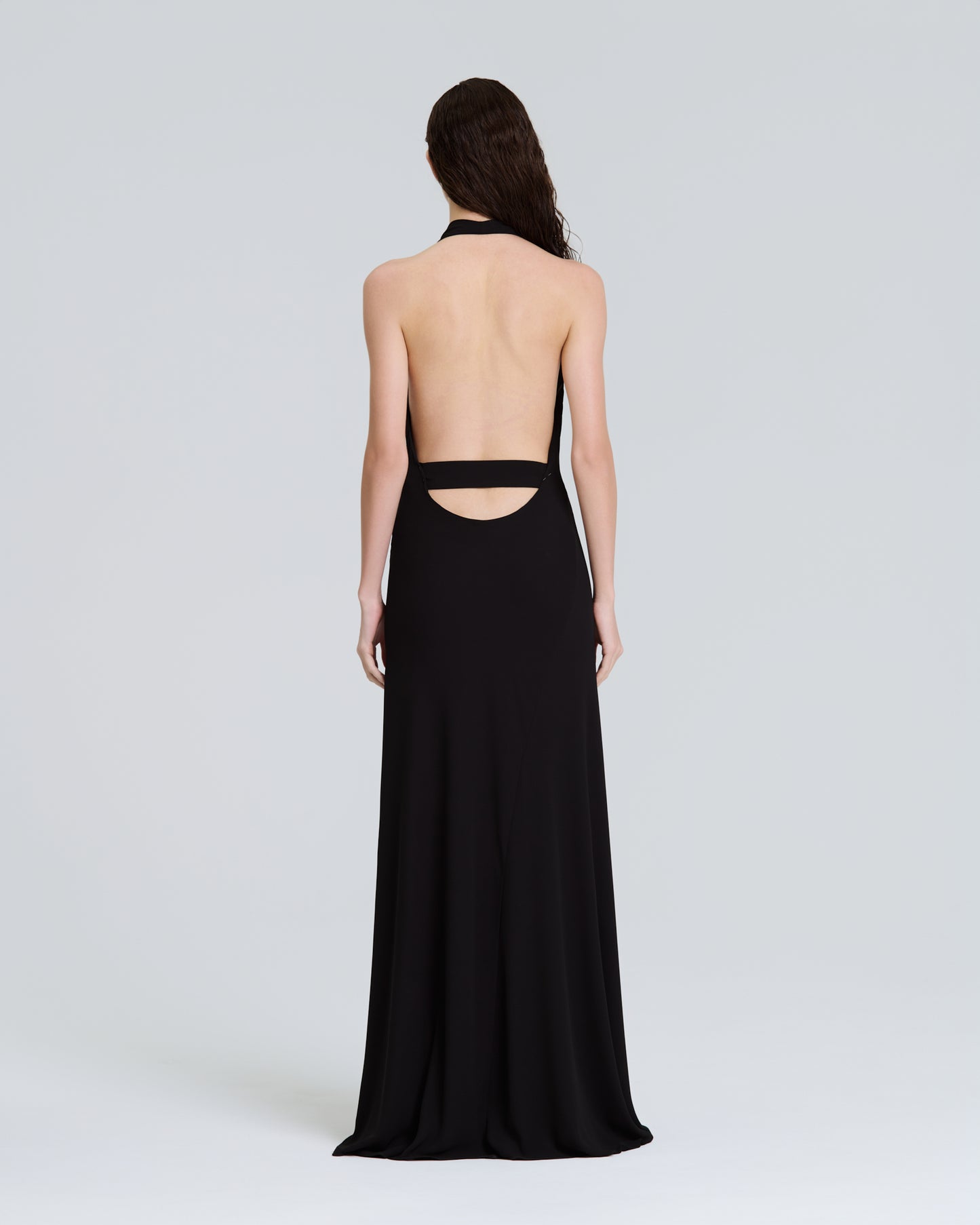 Stelios Koudounaris Draped Backless Dress Black