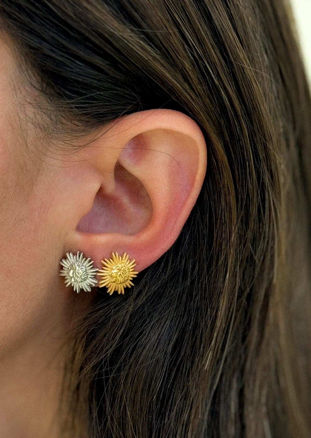 Hermina Sun Mini Studs Sterling Silver