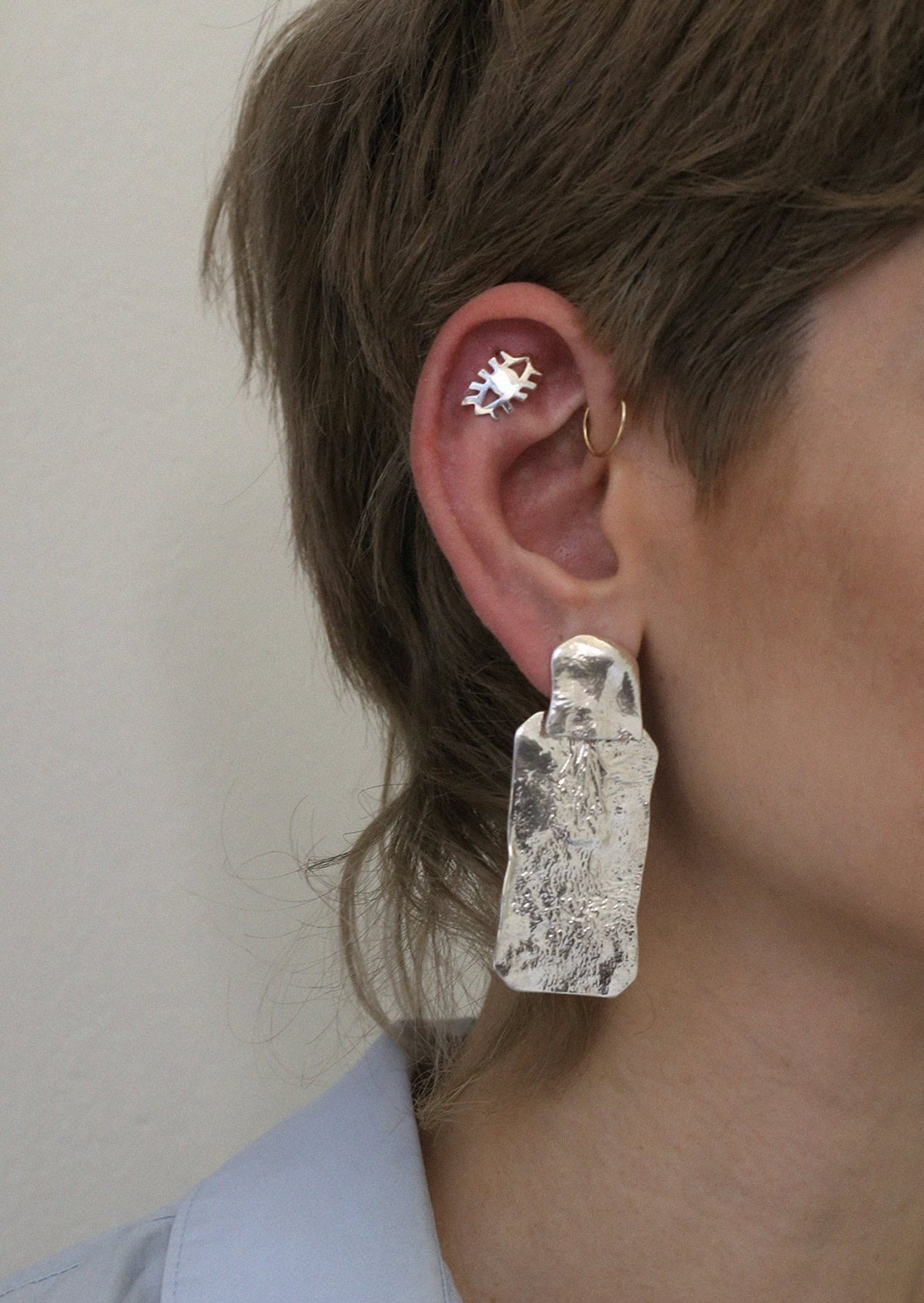 Hermina Vrahion Large Studs Sterling Silver