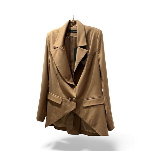 Stelios Koudounaris Pinstripe Blazer Brown