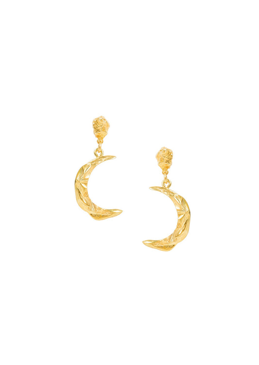 Hermina Melies Moon Earrings Gold Plated