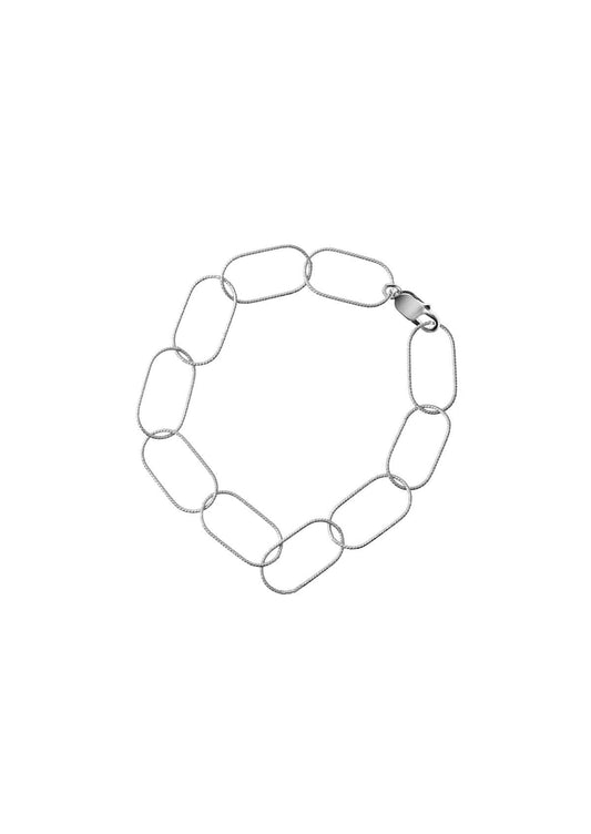 Hermina Oval Statement Bracelet Sterling Silver
